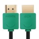 Greenconnect Кабель SLIM 1.0m HDMI 2.0, зеленые коннекторы Slim, OD3.8mm, HDR 4:2:2, Ultra HD, 4K 60 fps 60Hz, 3D, AUDIO, 18.0 Гбит/с, 32/32 AWG, GCR-51580