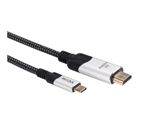 Кабель-адаптер/ Кабель-адаптер USB 3.1 Type-Cm --> HDMI A(m) 8K@30Hz, 1.8m ,Alumi Shell,VCOM <CU423MCV-1.8M>
