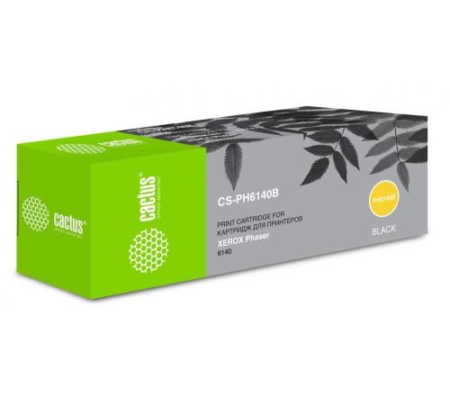-/ Картридж лазерный Cactus CS-PH6140B 106R01484 черный (2600стр.) для Xerox Phaser 6140