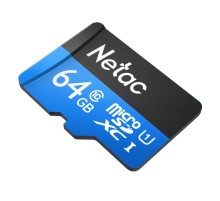 Карта памяти Netac MicroSD card P500 Standard 64GB, retail version card only