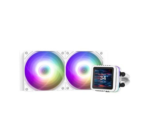 Система водяного охлаждения Zalman CPU Liquid Cooler 240mm, ARGB, LCD Display, white