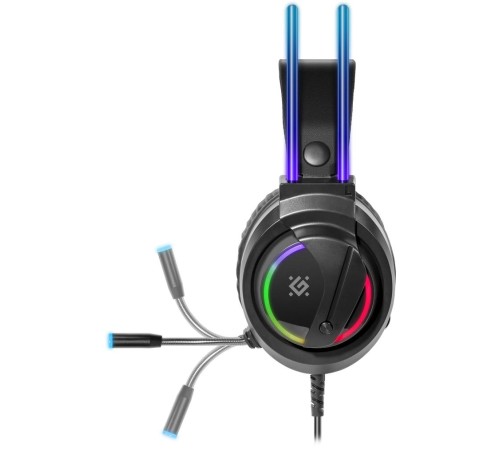 Defender Игровая гарнитура Flame черный, RGB, провод 2 м