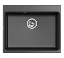 Кухонная мойка RIVELATO RIVELATO Мойка AXEL 60, 1-чаша, 630*520 мм, монтаж: врезной, материал: кварц, цвет: антрацит