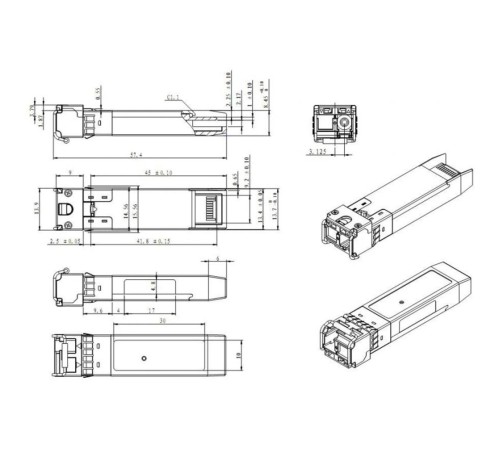 Модуль/ Модуль SFP+ WDM, дальность до 20км (12dB), 1270нм Модуль/ Модуль SFP+ WDM, дальность до 20км (12dB), 1270нм