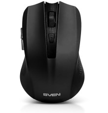 Беспроводная мышь SVEN RX-350W чёрная  (5+1кл. 600-1400DPI, SoftTouch, блист)