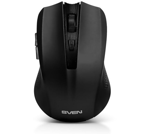 Беспроводная мышь SVEN RX-350W чёрная  (5+1кл. 600-1400DPI, SoftTouch, блист)