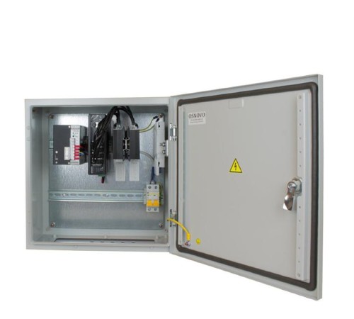 Уличный коммутатор OSNOVO OS-443(SW-60812/I) Уличный коммутатор c грозозащитой портов PoE на базе уличной станции OSNOVO OS-441. Порты: 6 x FE (10/100Base-T) с PoE (до 30W) + 2 x FE (10/100Base-T) с PoE (до 60W) + 1 x G Уличный коммутатор OSNOVO OS-443(SW-60812/I) Уличный коммутатор c грозозащитой портов PoE на базе уличной станции OSNOVO OS-441. Порты: 6 x FE (10/100Base-T) с PoE (до 30W) + 2 x FE (10/100Base-T) с PoE (до 60W) + 1 x G