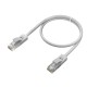 GCR Патч-корд прямой 11.0m UTP кат.5e, серый, позолоченные контакты, 24 AWG, литой, ethernet high speed 1 Гбит/с, RJ45, T568B, GCR-51514