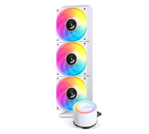 Система жидкостного охлаждения/ Water Cooling System JONSBO TG-360 White (300W, 360mm, White, ARGB/ Fans: 3x120mm, 66.19CFM, 35.4dBA, 1800RPM/ Pump height 72mm, 30dBA, 2400RPM, Rad thickness 27mm/ S: 1700, 1200, 115X, AM5, AM4) Система жидкостного охлаждения/ Water Cooling System JONSBO TG-360 White (300W, 360mm, White, ARGB/ Fans: 3x120mm, 66.19CFM, 35.4dBA, 1800RPM/ Pump height 72mm, 30dBA, 2400RPM, Rad thickness 27mm/ S: 1700, 1200, 115X, AM5, AM4)