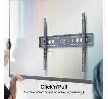 ONKRON Настенный кронштейн для интерактивных панелей и ТВ 60"-110" фиксированный, чёрный UF12