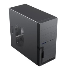 корпус MiniTower Powerman ES555 Black PM-450ATX  U3*2+TypeC*2+2*combo Audio; intrusion switch; Extra 2xHDD cage; mATX