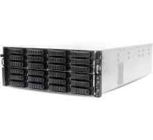 Серверная платформа/ HA401-VG, 4U, 2x2LGA-3647, 24-bay storage server, 24x SATA/SAS hot-swap 3.5"/2.5" universal bay, 2x canister, 4x 9mm 2.5" internal bay, 12G expander board with 2x SFF-8643, 2x SFF-8644, 1300W 1+1 redundant power supply,