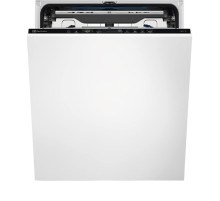 Встраиваемая посудомоечная машина ELECTROLUX/ Встраиваемая полногабаритная посудомоечная машина , загрузка на 15 комплектов посуды, сенсорное управление, 8 программ, 59.6x55x82 см, черный цвет, сушка: с открыванием дверцы/с теплообменником, индикация на п