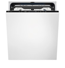 Встраиваемая посудомоечная машина ELECTROLUX/ Встраиваемая полногабаритная посудомоечная машина , загрузка на 15 комплектов посуды, сенсорное управление, 8 программ, 59.6x55x82 см, черный цвет, сушка: с открыванием дверцы/с теплообменником, индикация на п