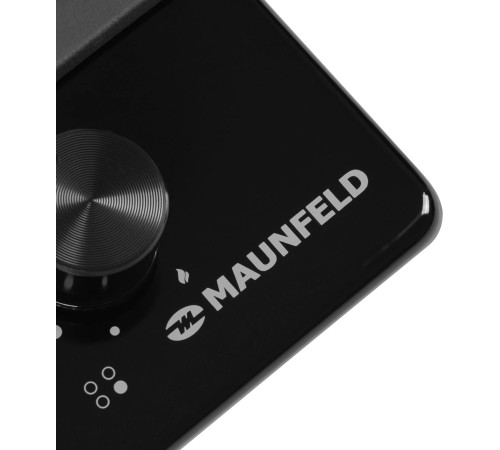 Встраиваемые газовые панели MAUNFELD/ Варочная панель, газ, 60 см, механическое управление, 4 конфорки, электроподжиг, газ-контроль, WOK-конфорка, черный