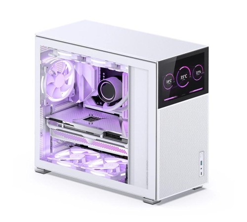 Корпус без блока питания/ Case JONSBO D41 MESH SCREEN, Midi-Tower, TG, no fan, 1xUSB-A 3.2 + 1xUSB-C 3.2, ATX, mATX White