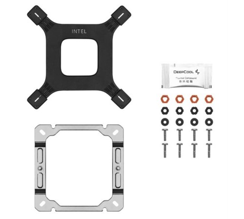 Кулер для процессора DEEPCOOL AG400 DIGITAL WH ARGB LGA1700/1200/115X/AM5/AM4 (9шт/кор, TDP 220W, PWM, ARGB Fan 120mm, 4 тепл. трубки, белый) RET (R-AG400-WHADMN-G-1)