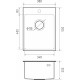 Кухонная мойка RIVELATO Rivelato Rinox 3850 PVD black Мойка нерж.сталь 1 чаша 380*500*200 мм, монтаж: врезной, материал: нержавеющая сталь, цвет: черный