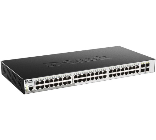 Коммутатор/ DGS-3000-52X/B Managed L2 Switch 48x1000Base-T, 4x10GBase-X SFP+, Surge 6KV, CLI, RJ45 Console, RPS, Dying Gasp