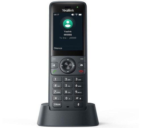 телефон YEALINK AX83H, экран 2.4", Wi-Fi 6, виброоповещение, Bluetooth, 3.5 mm, Type-C, SNC, звук HD