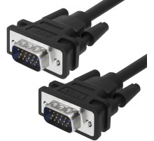 Greenconnect Кабель SVGA 3.0m чёрный, ферритовые кольца, OD8.0mm, 15M / 15M Premium, 28/28 AWG, двойной экран, GCR-50563