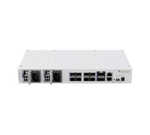 Коммутатор/ CRS510-8XS-2XQ-IN Cloud Router Switch, a versatile 100 Gigabit switch that offers speed, value, and diverse connectivity options. 2x 100 Gigabit QSFP28 ports, 8x 25 Gigabit SFP28 ports, dual hot-swap power supplies Коммутатор/ CRS510-8XS-2XQ-IN Cloud Router Switch, a versatile 100 Gigabit switch that offers speed, value, and diverse connectivity options. 2x 100 Gigabit QSFP28 ports, 8x 25 Gigabit SFP28 ports, dual hot-swap power supplies