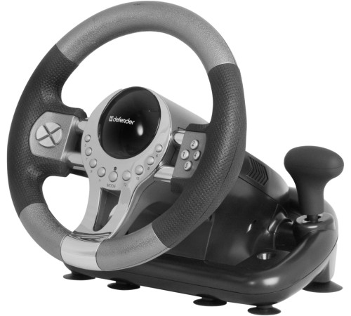 Defender Игровой руль Forsage GTR USB, 12 кнопок, рычаг передач