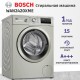 Стиральная машина BOSCH 84.8x59.8x60, фронтальная загрузка, 8 кг, 1200 об/мин,серый металлик, EcoSilenceDrive, панель управления приборов на английском языке