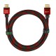 Greenconnect Кабель 1.0m HDMI версия 2.0, HDR 4:2:2, Ultra HD, 4K 60 fps 60Hz/5K*30Hz, 3D, AUDIO, 18.0 Гбит/с, 28/28 AWG, OD7.3mm, тройной экран, BICOLOR нейлон, AL корпус красный, GCR-51489