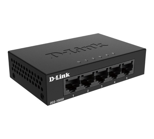 Коммутатор/ Unmanaged Switch 5x1000Base-T, metal case