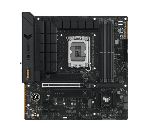 Материнская плата ASUS TUF GAMING B760M-PLUS WIFI II, LGA1700, B760, 4*DDR5, 4*SATA, 3*M.2, 3*USB 3.2, 4*USB 2.0, Type-C, 1*PCIx16, 1*PCIx4, 1*PCIx1, DP+HDMI, mATX; 90MB1HE0-M0EAY0