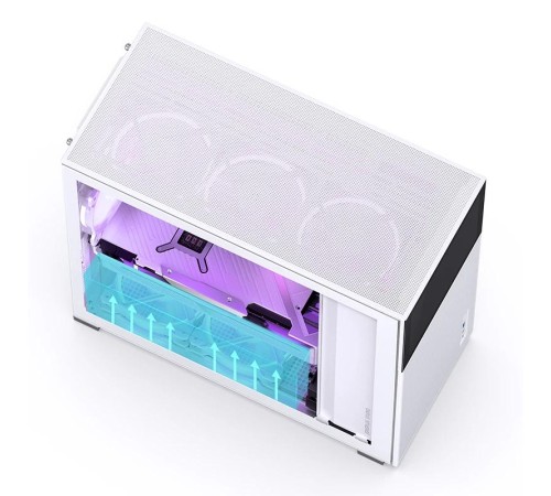Корпус без блока питания/ Case JONSBO D41 MESH SCREEN, Midi-Tower, TG, no fan, 1xUSB-A 3.2 + 1xUSB-C 3.2, ATX, mATX White