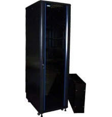 Шкаф Шкаф 19" Business, 27U 600x1000, черный, передняя дверь стекло, задняя дверь распашная металл