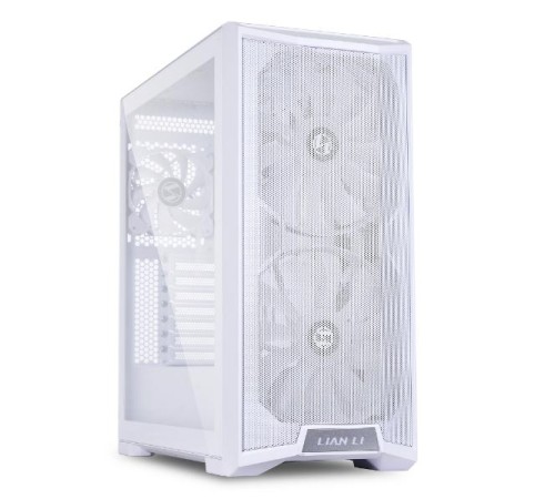 Корпус LIAN LI Lancool 215 Snow White, Medium Case: E-ATX (width: under 280mm), ATX, M-ATX, ITX, 2xUSB 3.0, 1xAudio, Included Fans: 2x200mm 800RPM ARGB, 1x120mm 1100 RPM (незначительное повреждение коробки)