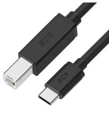 GCR Кабель 1.0m TypeC / USB 2.0 BM, черный, GCR-55251