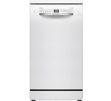 Отдельностоящая посудомоечная машина Bosch, 45 см, 10 комплектов, 5 программ, электронное управление, дисплей, отсрочка старта, уровень шума 46 дБ, энергоэффективность А+, цвет белый