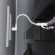 GCR Патч-корд PROF плоский 2.0m, UTP медь кат.6, белый, верхний угол, ethernet high speed 10 Гбит/с, RJ45, T568B