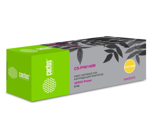 -/ Картридж лазерный Cactus CS-PH6140M 106R01482 пурпурный (2000стр.) для Xerox Phaser 6140