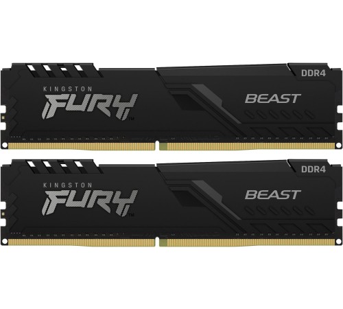 Память оперативная/ Kingston 32GB 3200MT/s DDR4 CL16 DIMM (Kit of 2) FURY Beast Black Память оперативная/ Kingston 32GB 3200MT/s DDR4 CL16 DIMM (Kit of 2) FURY Beast Black