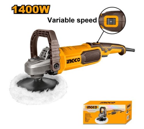 Машина полировальная 180мм 1400Вт INGCO AP140016 INDUSTRIAL Машина полировальная 180мм 1400Вт INGCO AP140016 INDUSTRIAL