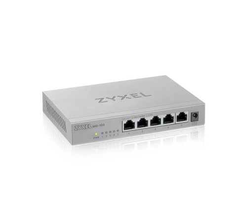 Коммутатор/ Zyxel MG-105 multi-gigabit switch, 5x1 / 2.5GE, desktop, silent