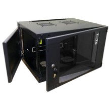 Шкаф Шкаф настенный Next, 6U 550x600, стеклянная дверь, черный