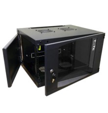 Шкаф Шкаф настенный Next, 6U 550x600, стеклянная дверь, черный