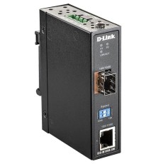 Трансивер/ DIS-M100G-SW Industrial Media Converter 1000Base-T to 1000Base-X SFP, DIN-Rail, IP30, - 40° to 70°C