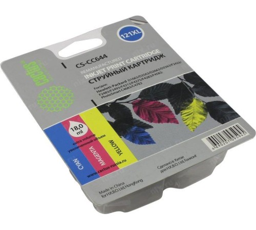 -/ Картридж струйный Cactus CS-CC644 №121XL многоцветный (18мл) для HP DJ D1663/D2500/D2563/D2663/D5563