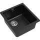 Кухонная мойка RIVELATO RIVELATO Мойка BERKANA 35 1-чаш 415*455, монтаж: универсальный, материал: кварц, цвет черный