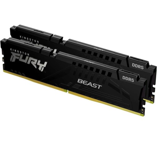 Память оперативная/ Kingston 64GB 5200MT/s DDR5 CL36 DIMM (Kit of 2) FURY Beast Black EXPO Память оперативная/ Kingston 64GB 5200MT/s DDR5 CL36 DIMM (Kit of 2) FURY Beast Black EXPO