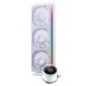 Система жидкостного охлаждения/ Water Cooling System JONSBO TH-360 White (300W, 360mm, LED temp., White, ARGB/ Fans: 3x120mm, 62.4CFM, 37.3dBA, 2400RPM/ Pump height 72mm, 30dBA, 2400RPM, Rad thickness 27mm/ S: 1851, 1700, 1200, 115X, AM5, AM4)