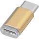 Greenconnect Переходник USB Type C на micro USB 2.0, M/F, Greenconnect, золотистый, GCR-UC3U2MF-G