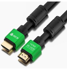 Greenconnect Кабель 1.2m HDMI версия 2.0, HDR 4:2:2, Ultra HD, 4K 60 fps 60Hz/5K*30Hz, 3D, AUDIO, 18.0 Гбит/с, 28/28 AWG, OD7.3mm, тройной экран, нейлон, AL корпус зеленый, ферритовые кольца, GCR-51005